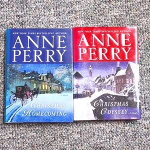Anne Perry Cozy Christmas Mystery Series- 2 Hardcover Books
